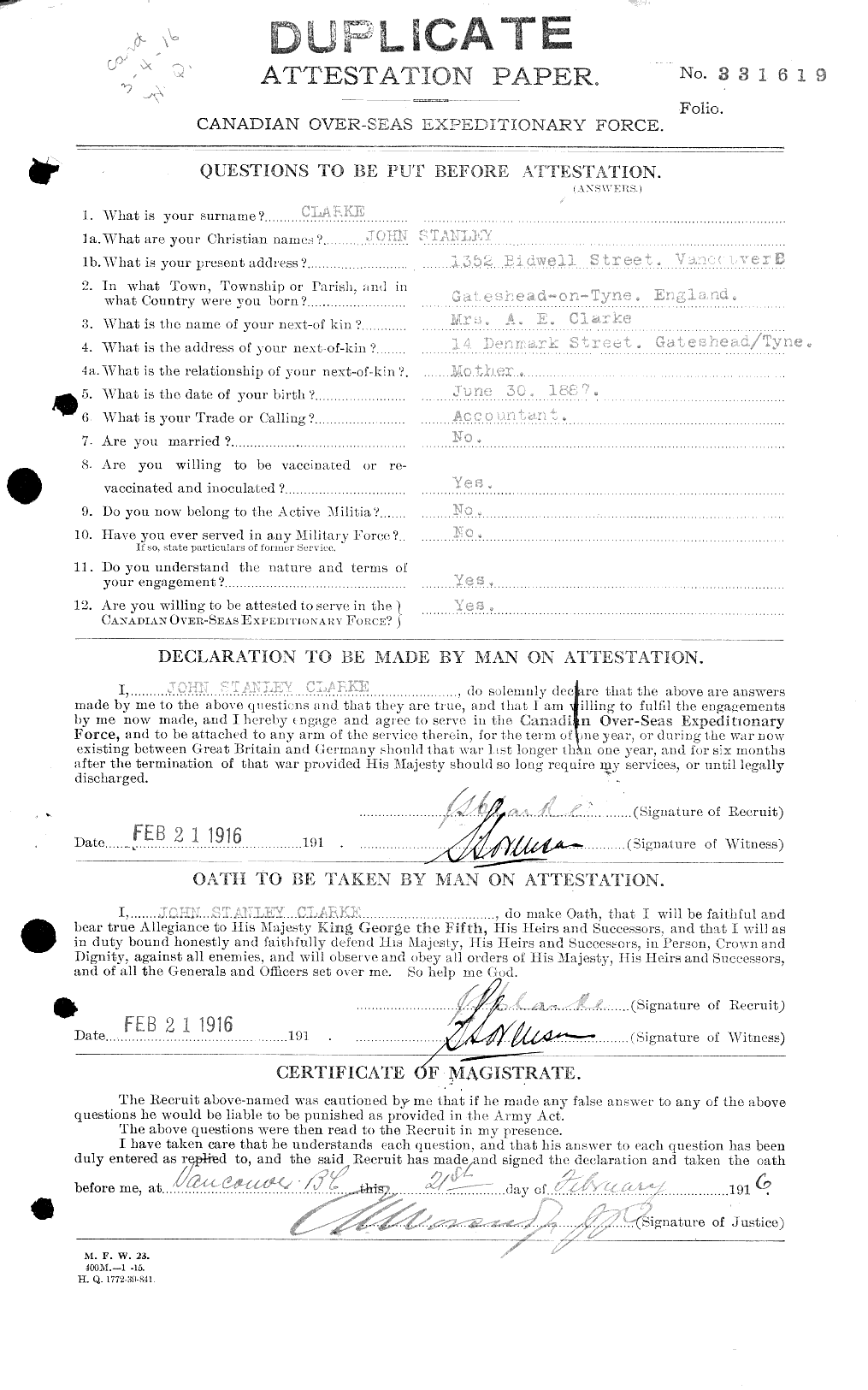 Personnel Records of the First World War - CEF 024655a