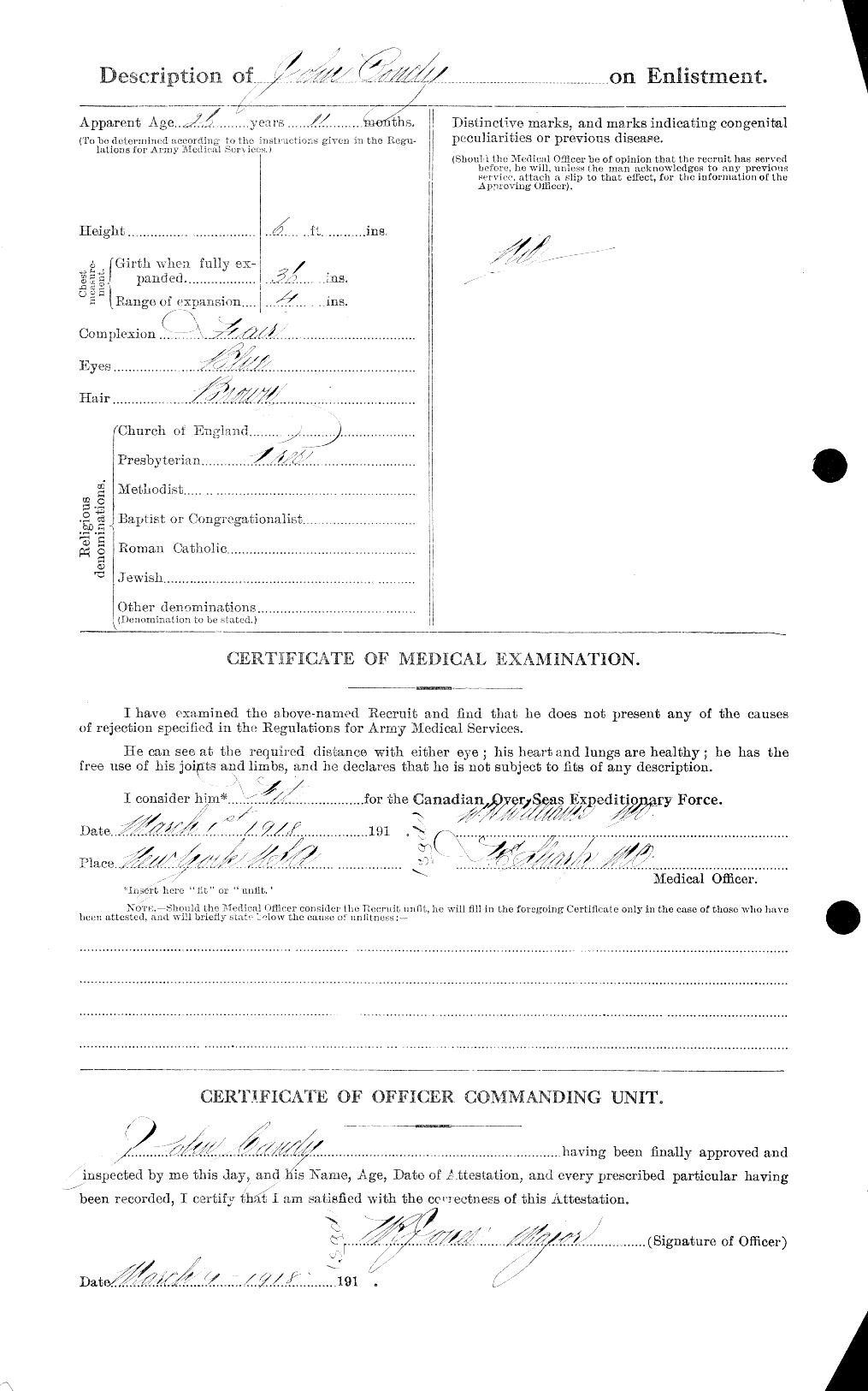 Personnel Records of the First World War - CEF 041069b