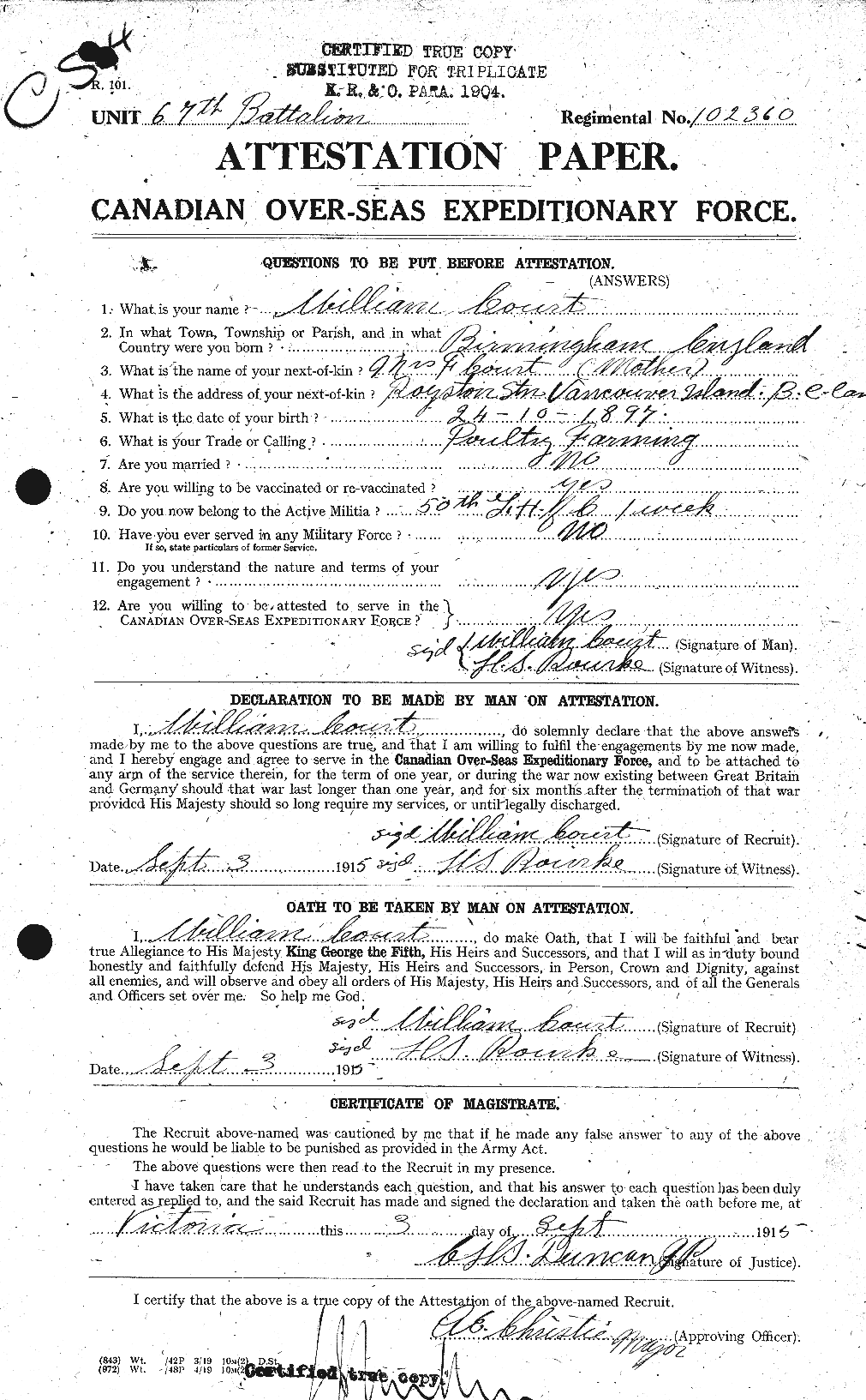 Personnel Records of the First World War - CEF 061417a