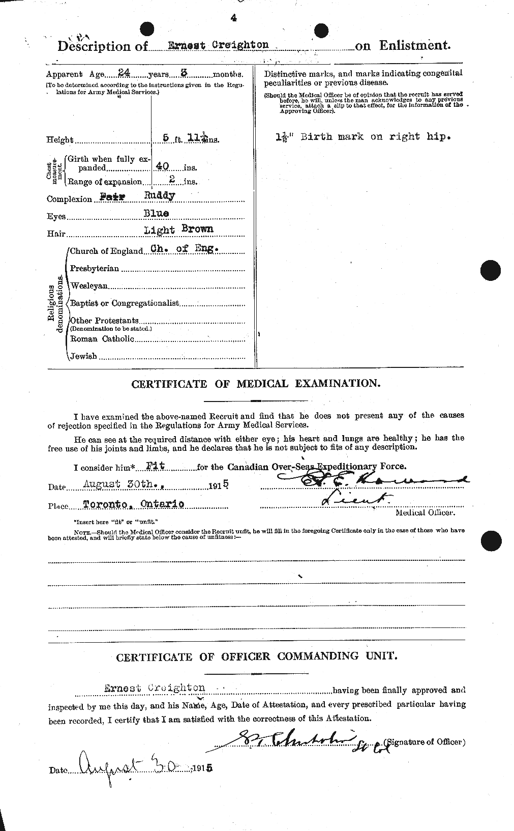 Personnel Records of the First World War - CEF 063207b