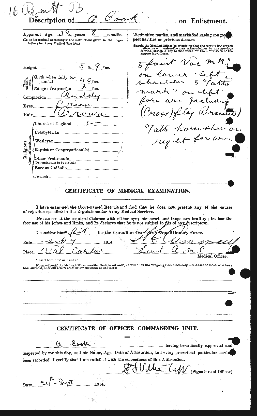 Personnel Records of the First World War - CEF 072457b