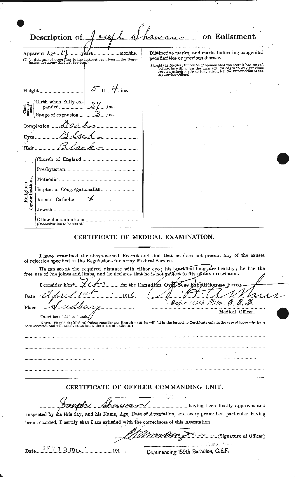 Dossiers du Personnel de la Première Guerre mondiale - CEC 089275b