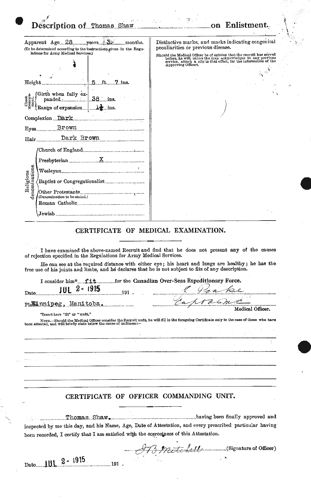 Personnel Records of the First World War - CEF 089619b