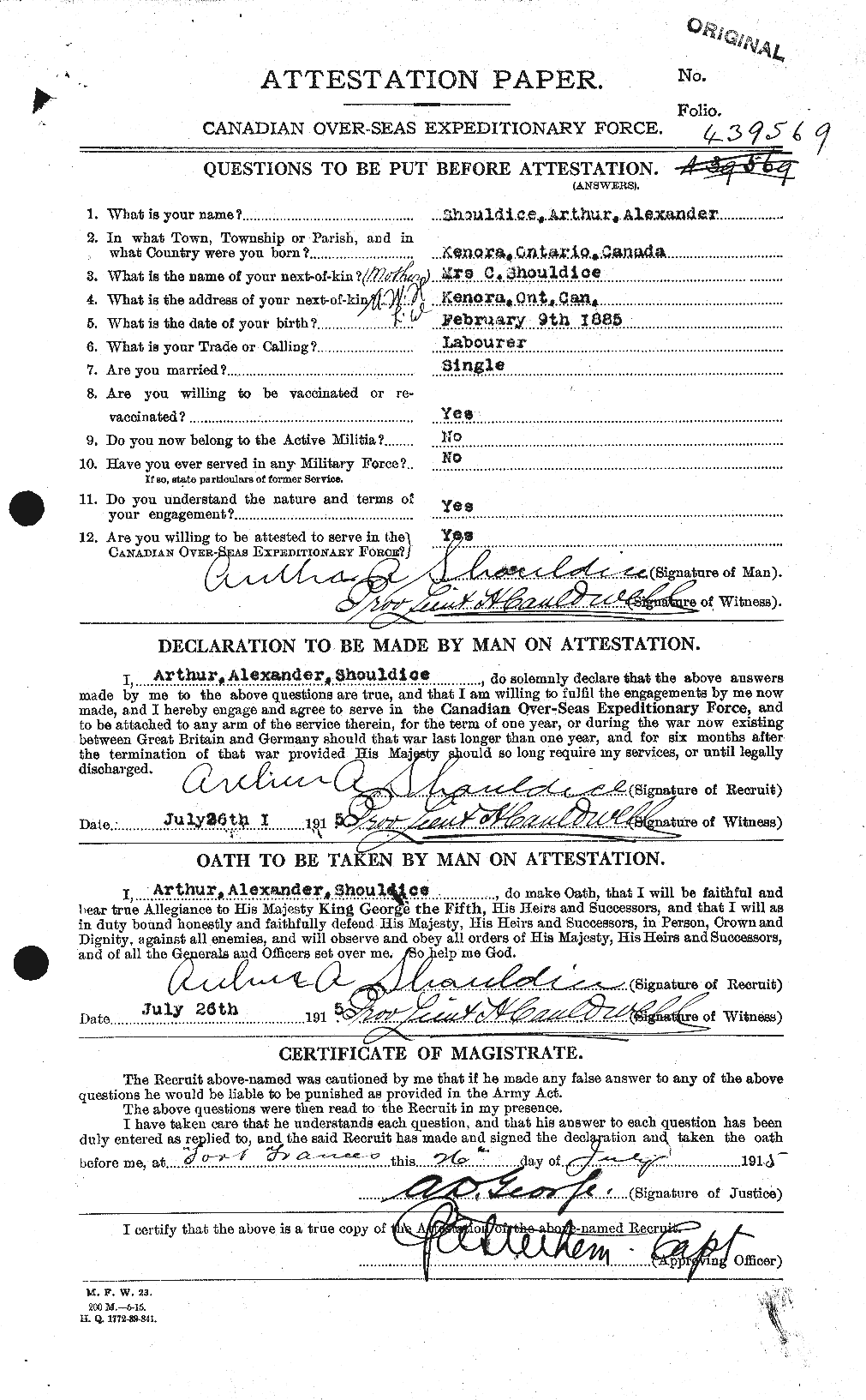 Personnel Records of the First World War - CEF 092882a