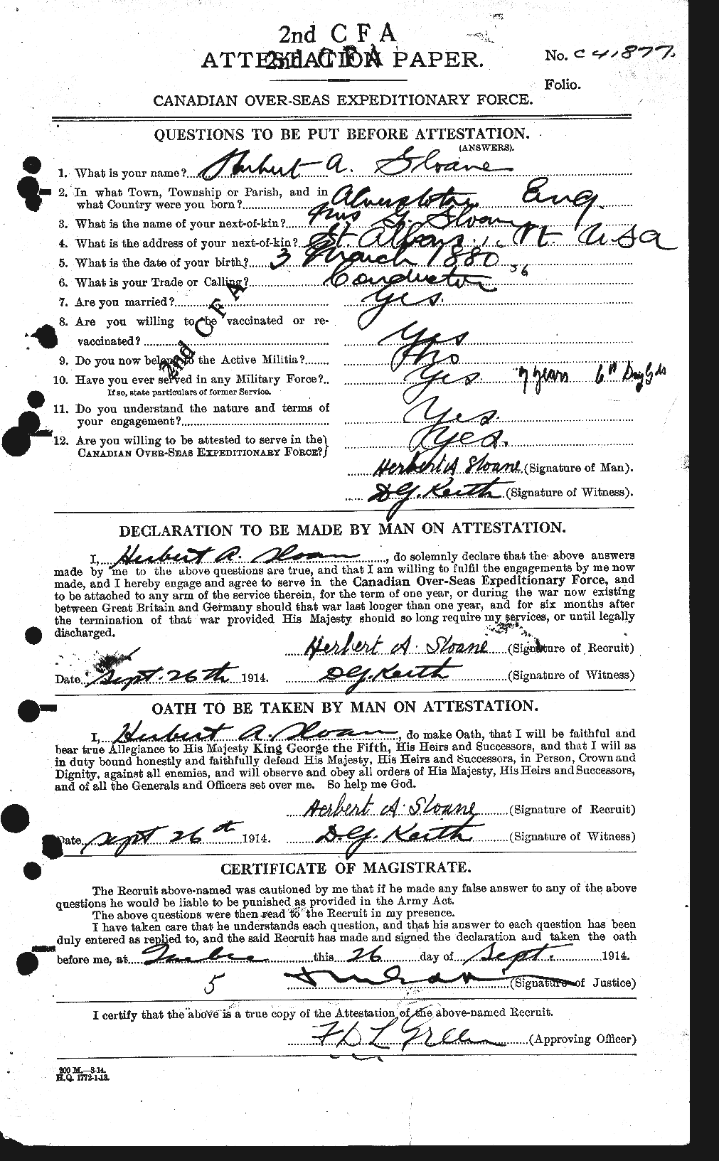 Personnel Records of the First World War - CEF 098776a