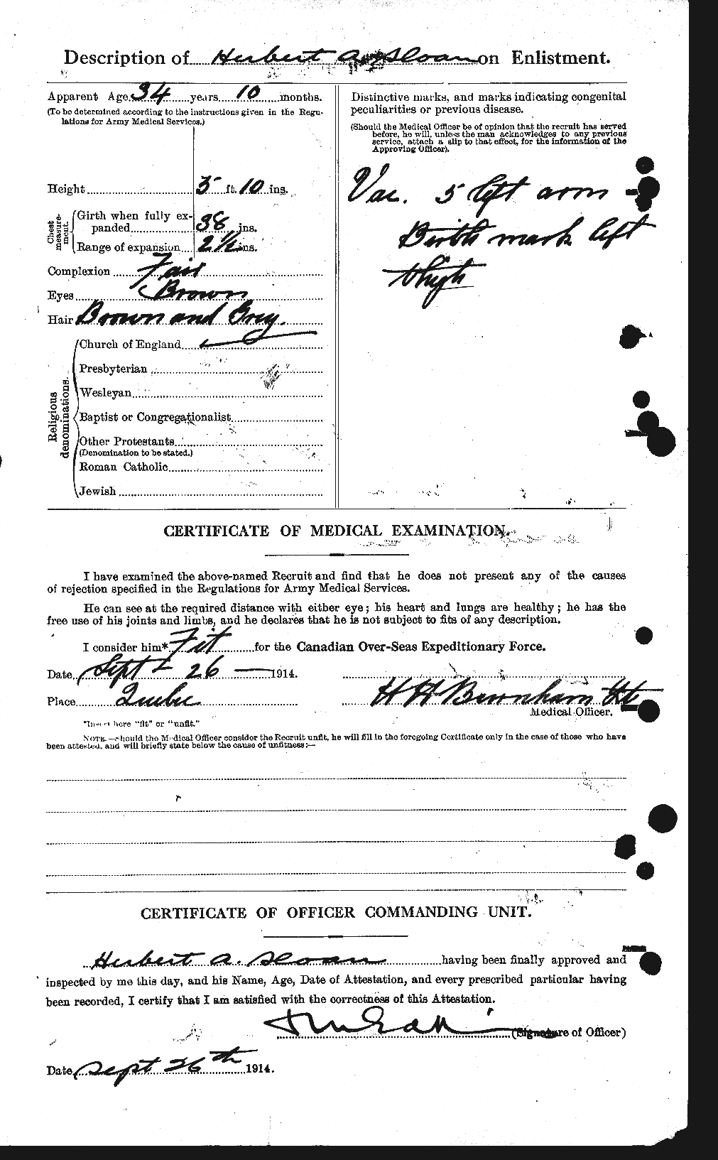 Personnel Records of the First World War - CEF 098776b