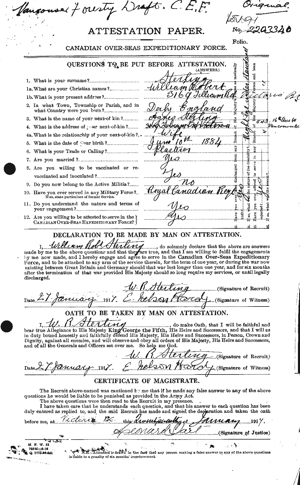 Personnel Records of the First World War - CEF 115147a