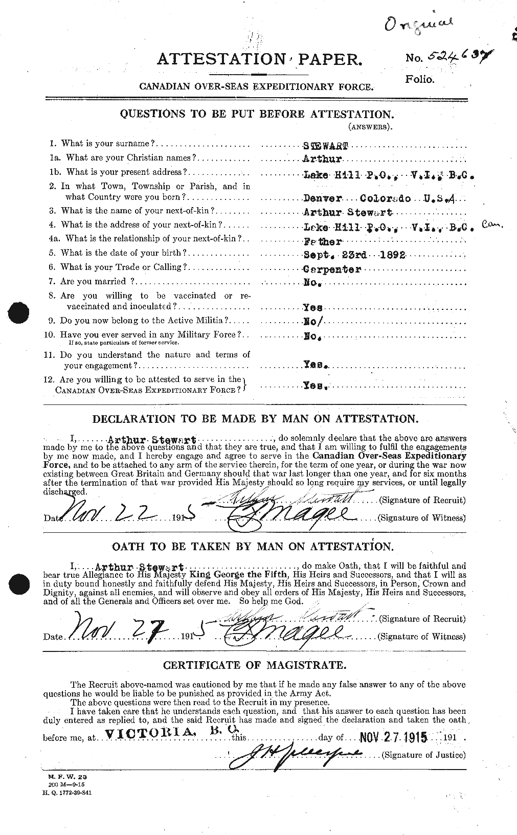 Personnel Records of the First World War - CEF 118478a