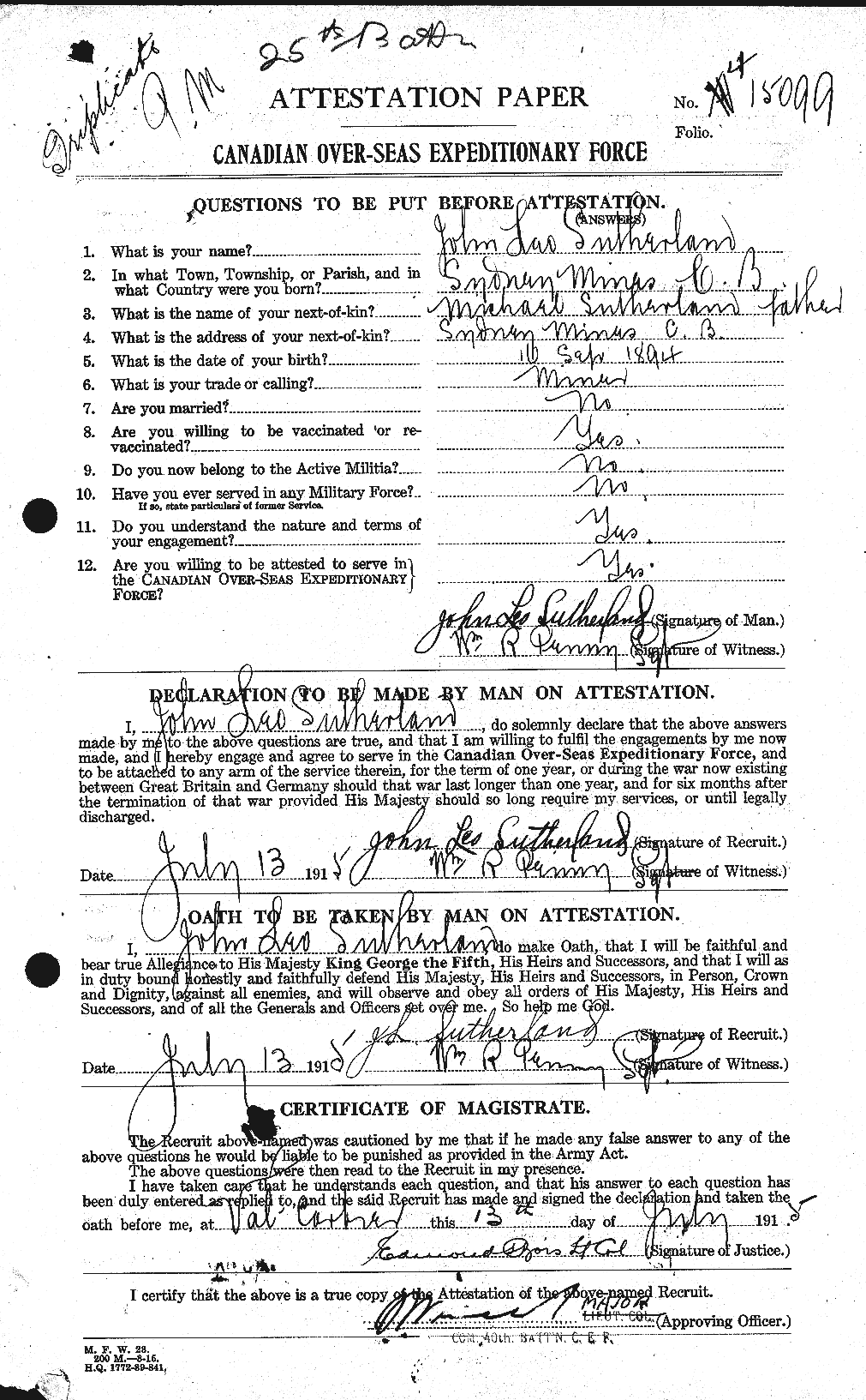 Personnel Records of the First World War - CEF 124682a