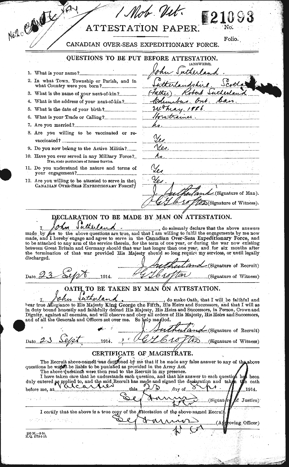 Personnel Records of the First World War - CEF 124723a