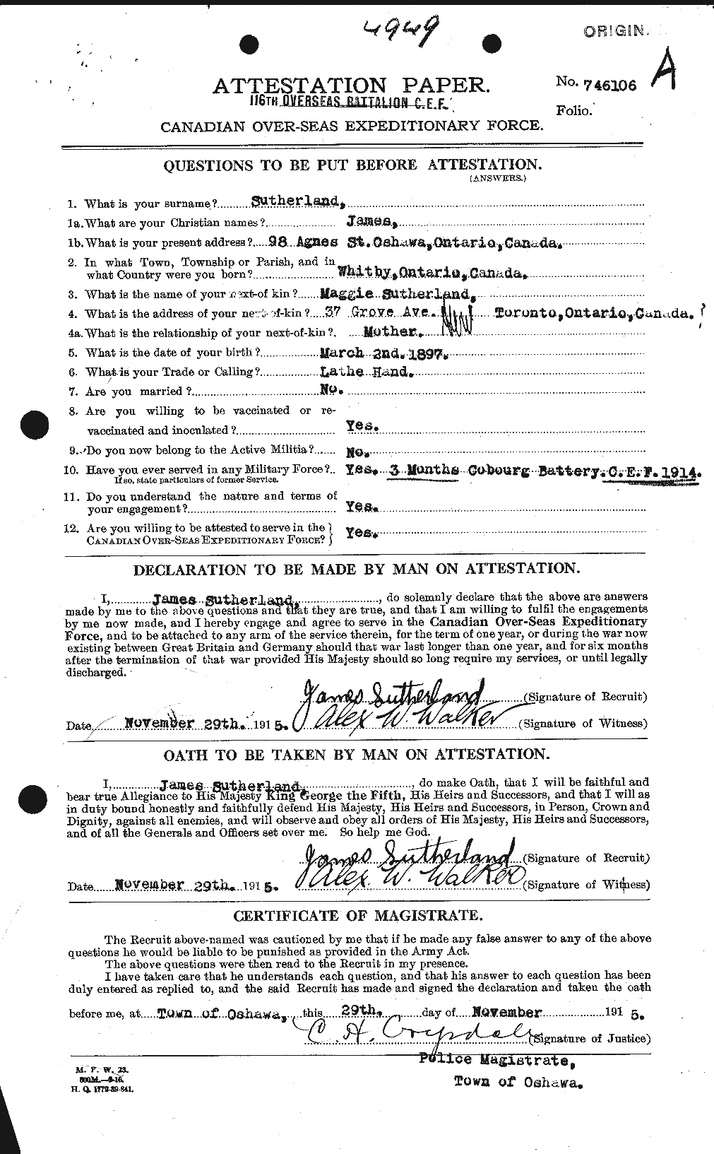 Personnel Records of the First World War - CEF 124778a