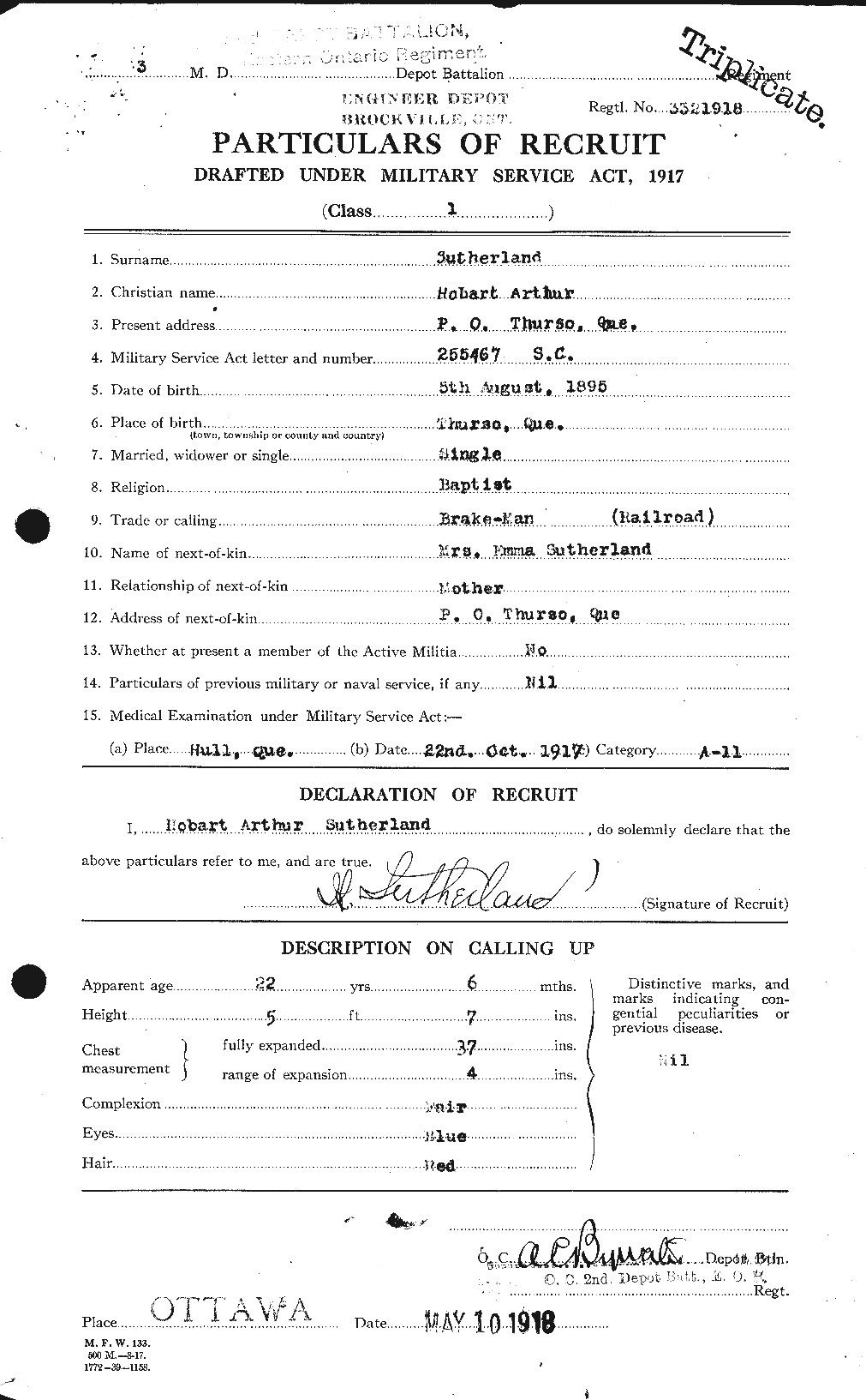 Personnel Records of the First World War - CEF 124802a
