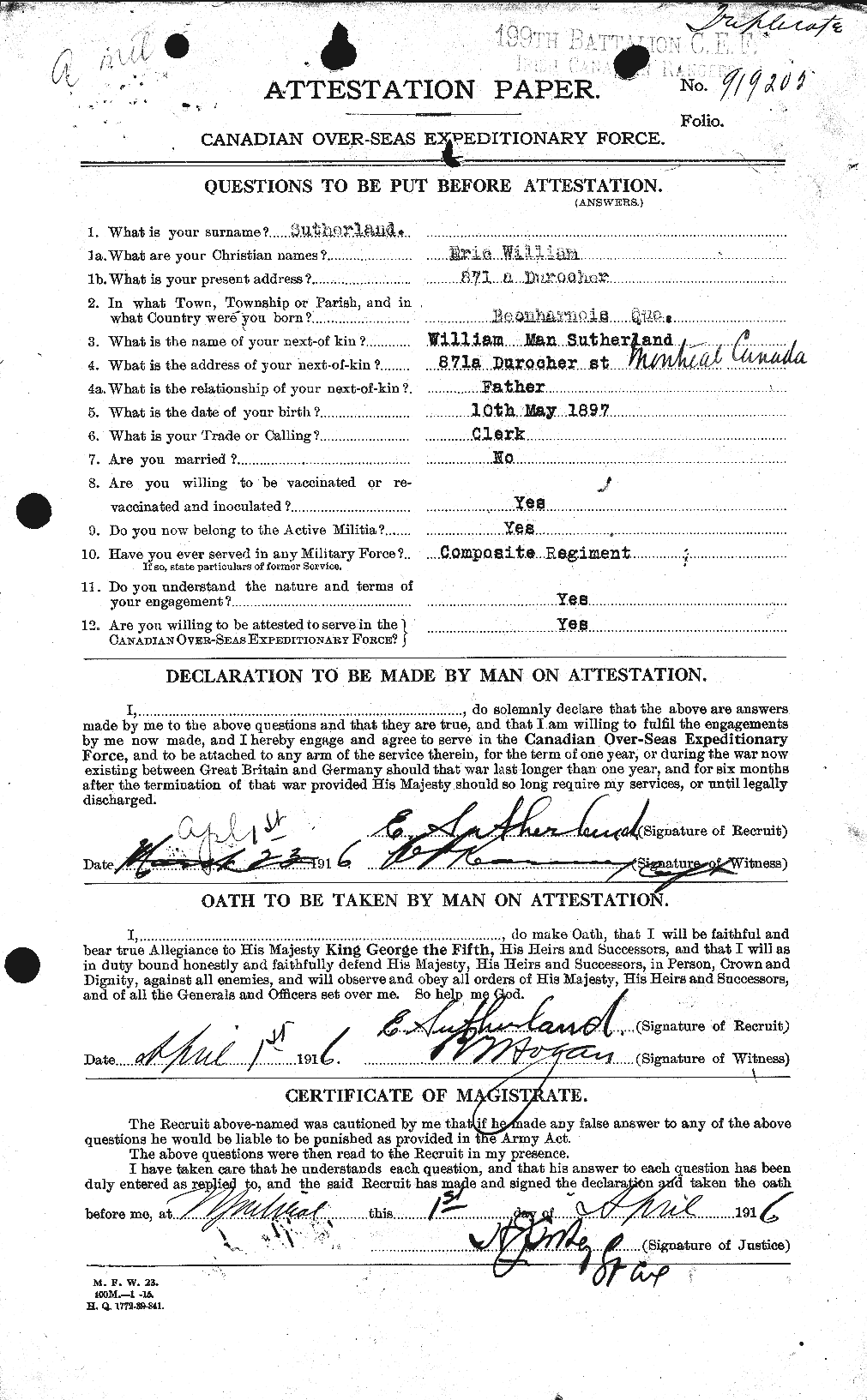 Personnel Records of the First World War - CEF 124897a