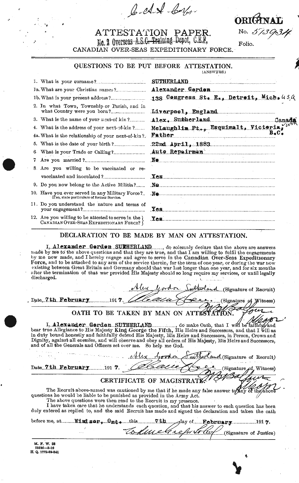 Personnel Records of the First World War - CEF 125349a