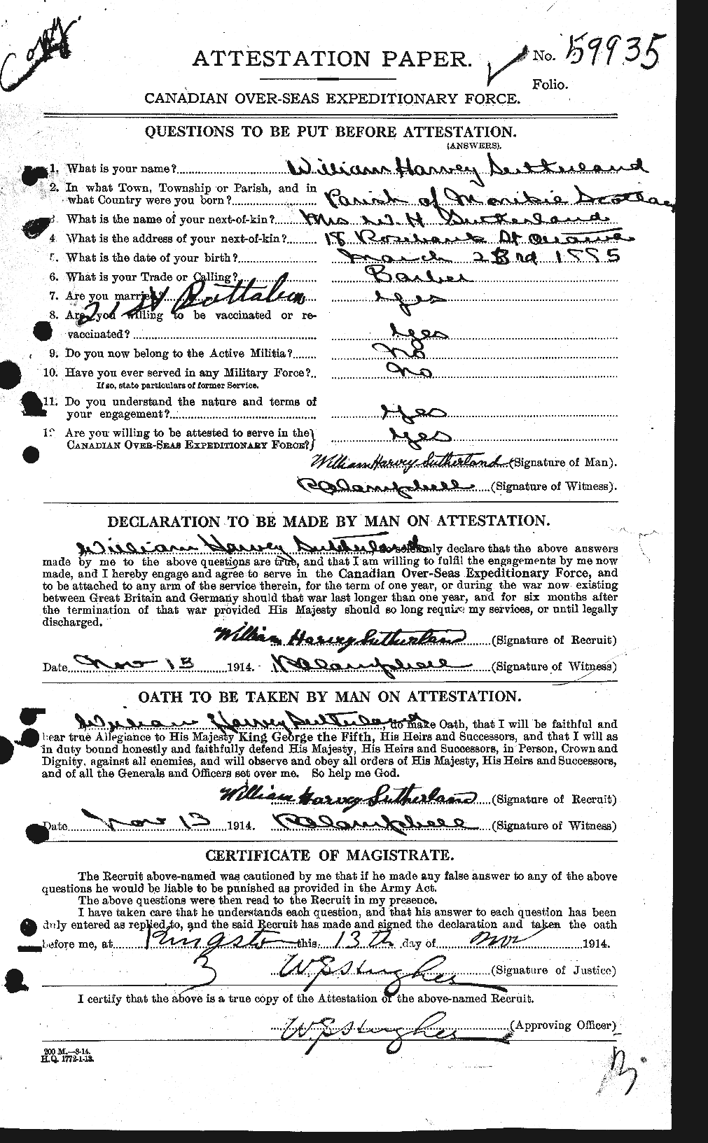 Personnel Records of the First World War - CEF 126425a