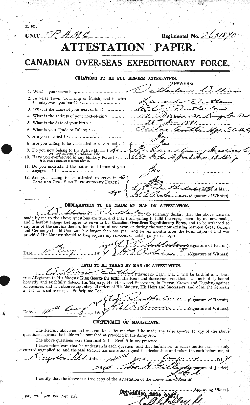 Personnel Records of the First World War - CEF 126454a