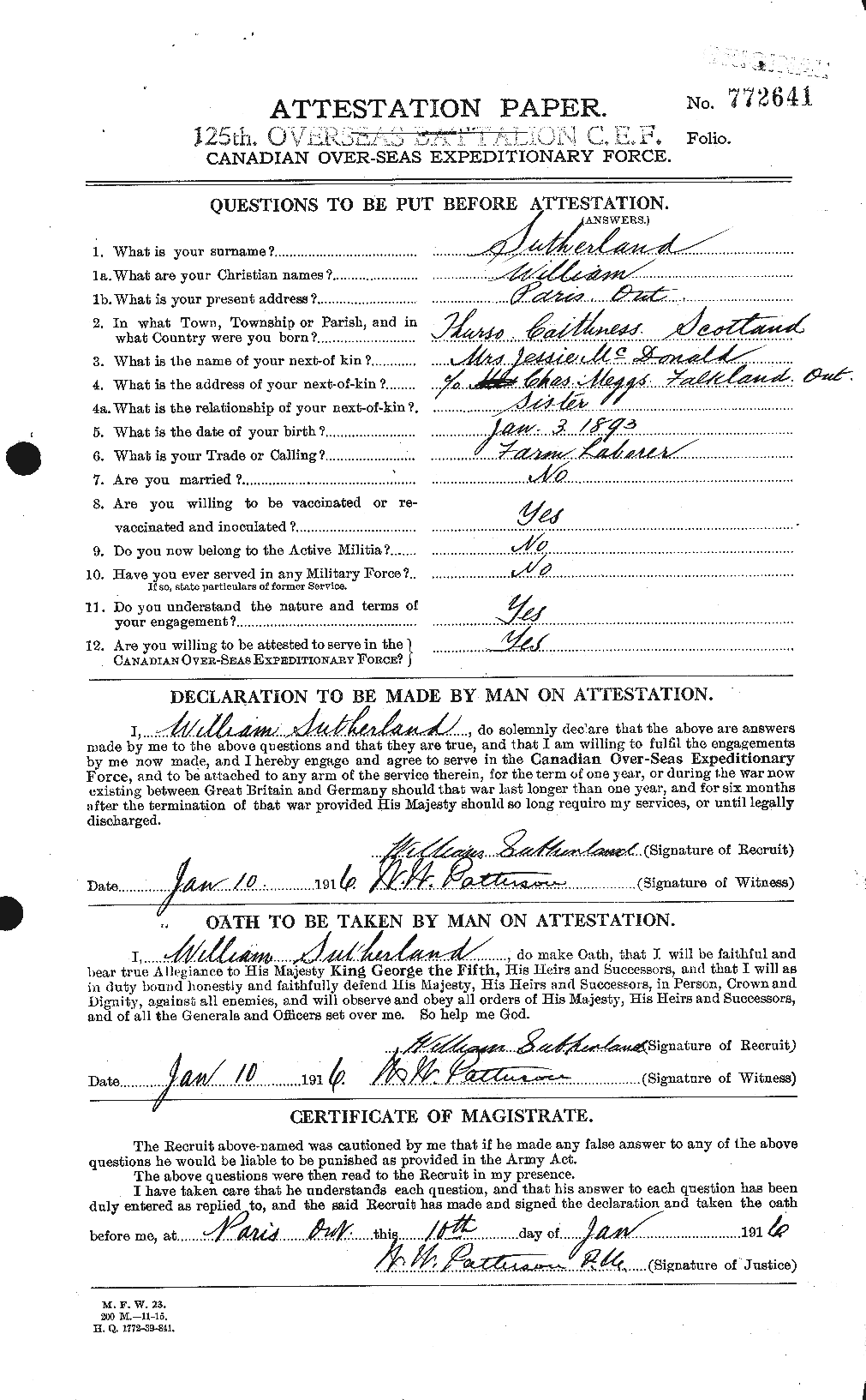 Personnel Records of the First World War - CEF 126529a