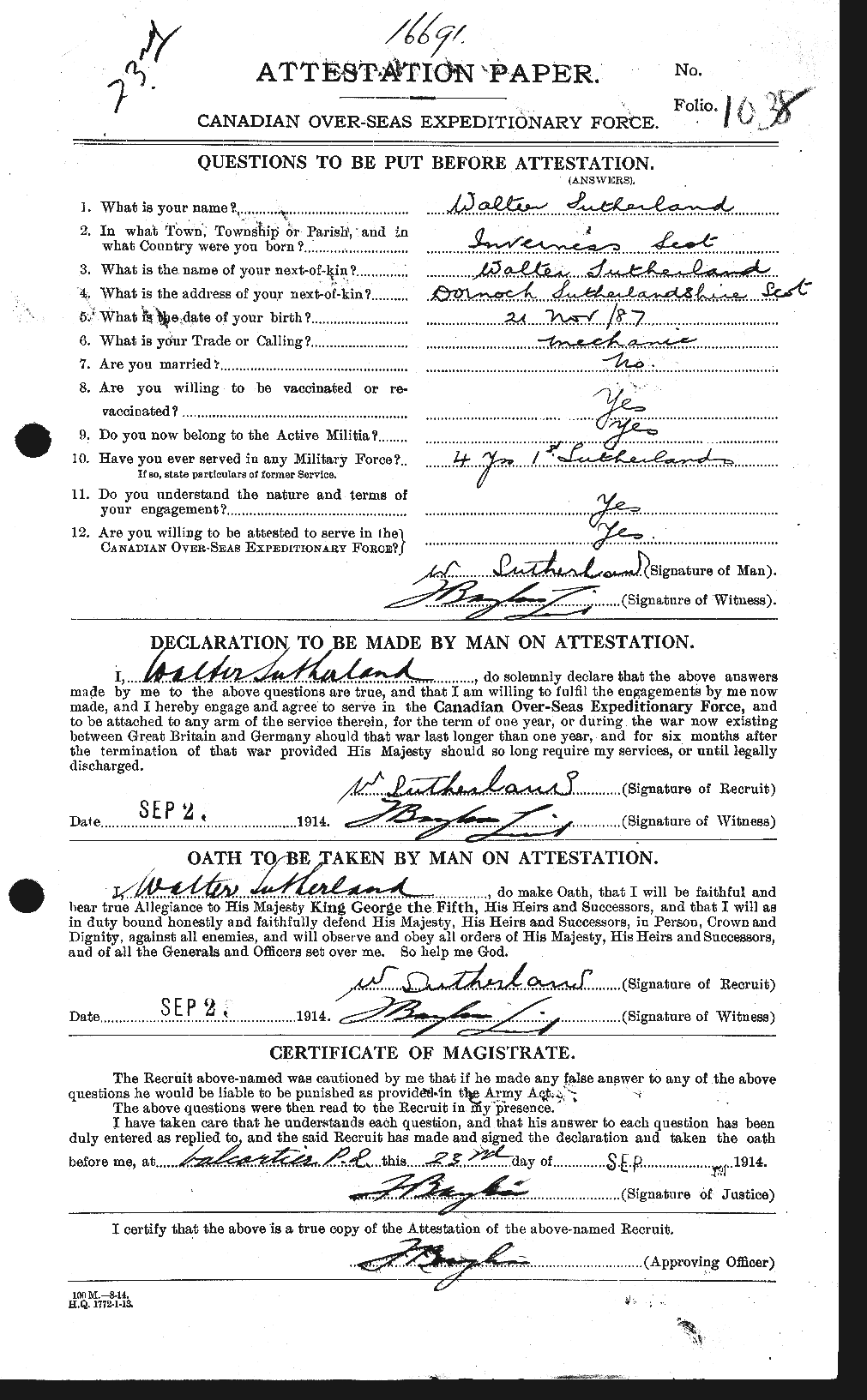 Personnel Records of the First World War - CEF 126533a