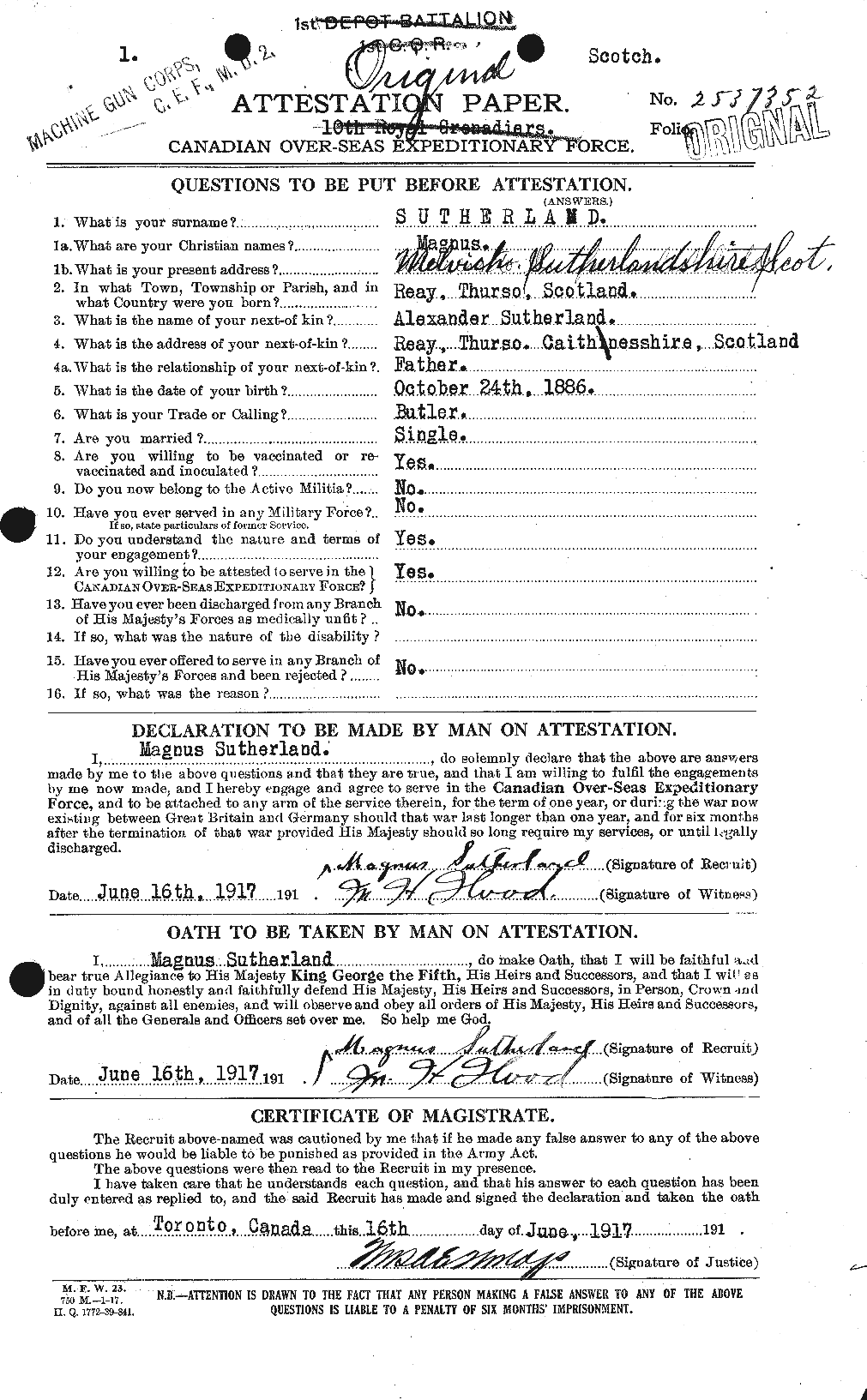 Personnel Records of the First World War - CEF 126846a