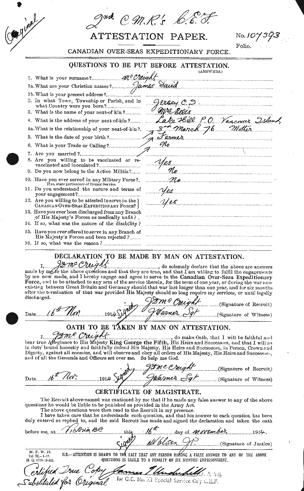 Personnel Records of the First World War - CEF 135955a