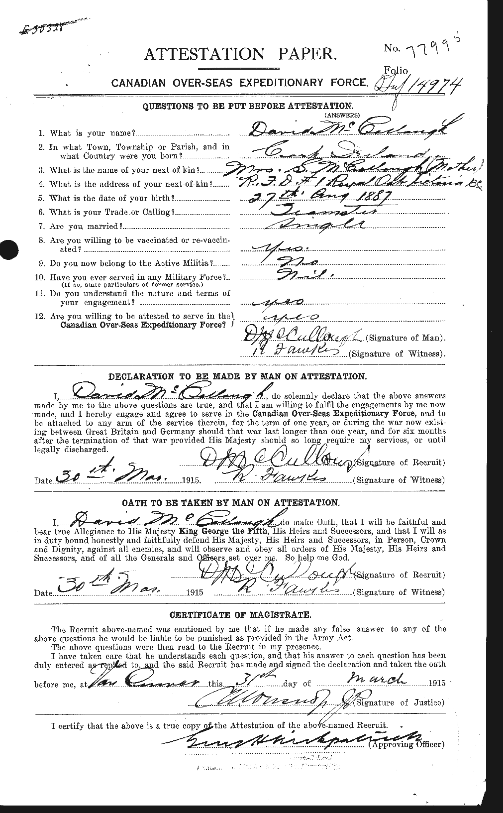 Personnel Records of the First World War - CEF 136978a