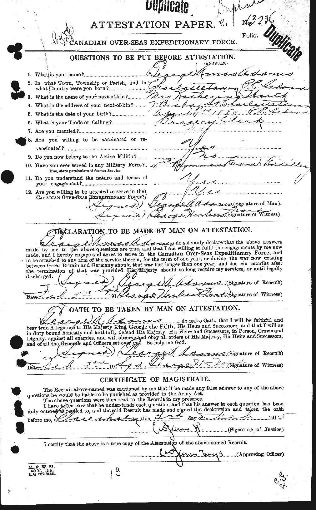 Personnel Records of the First World War - CEF 202546a