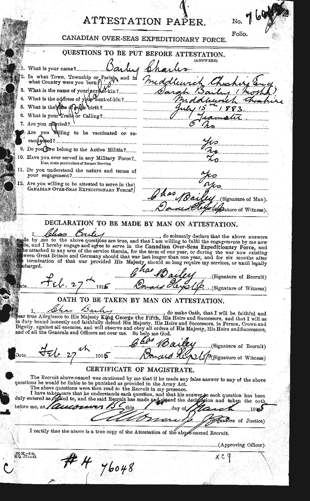 Personnel Records of the First World War - CEF 218375a