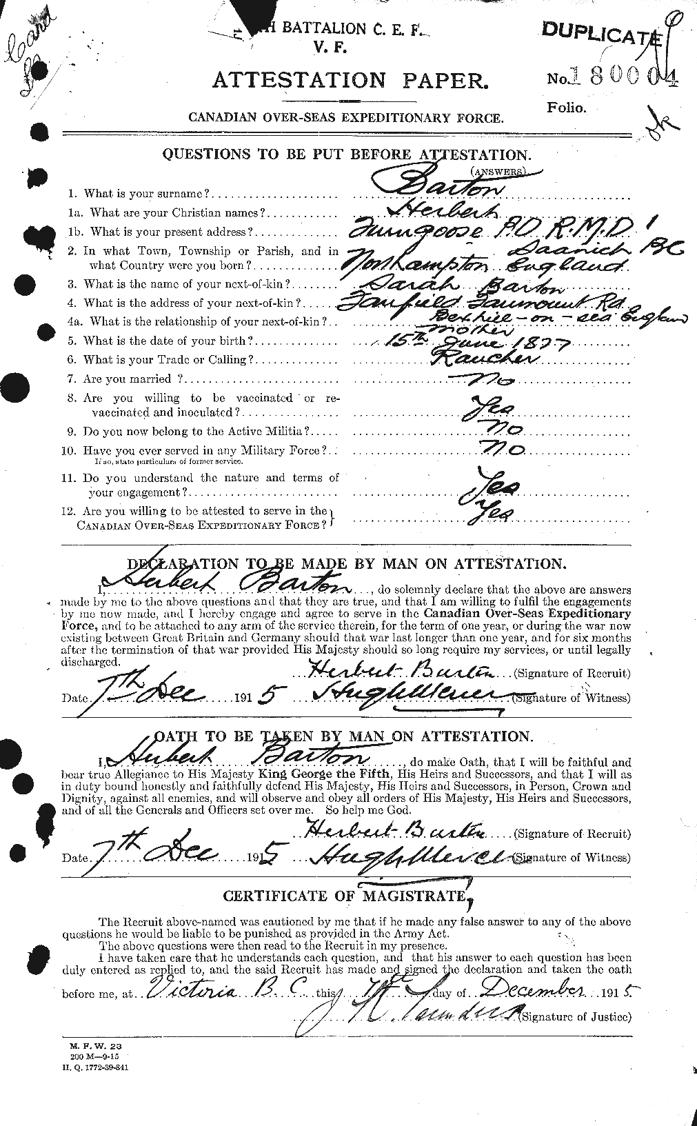 Personnel Records of the First World War - CEF 221639a
