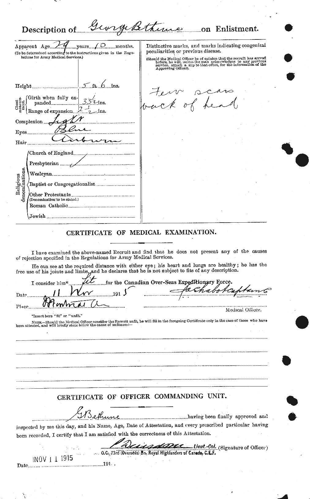 Dossiers du Personnel de la Première Guerre mondiale - CEC 237013b