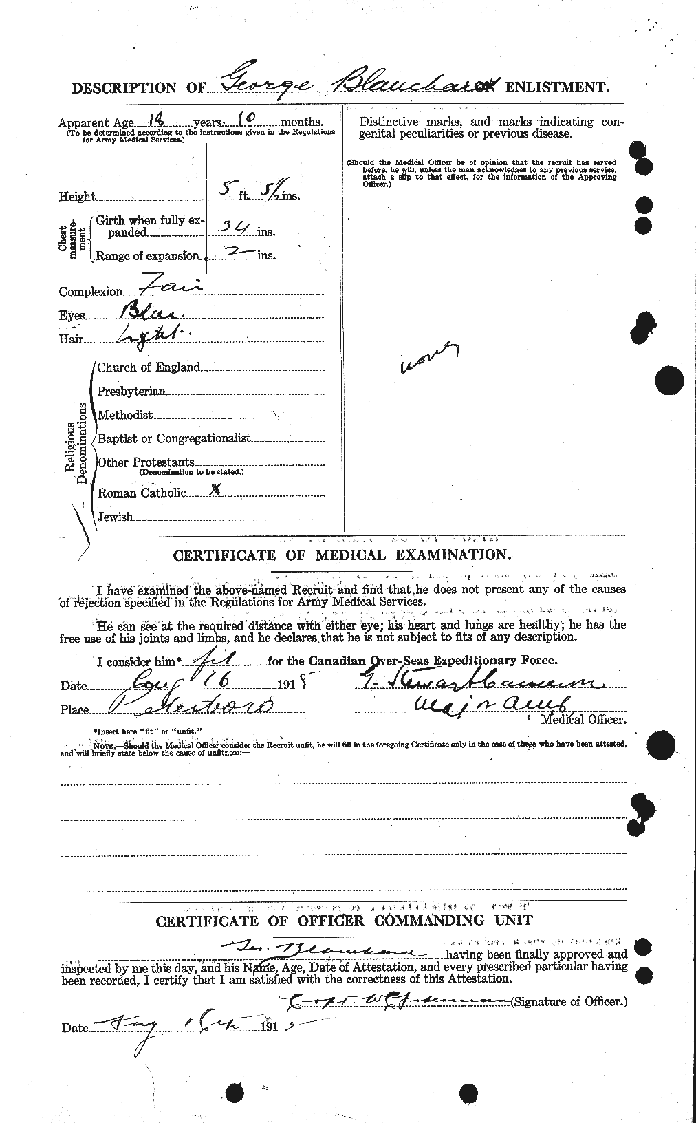 Personnel Records of the First World War - CEF 240387b