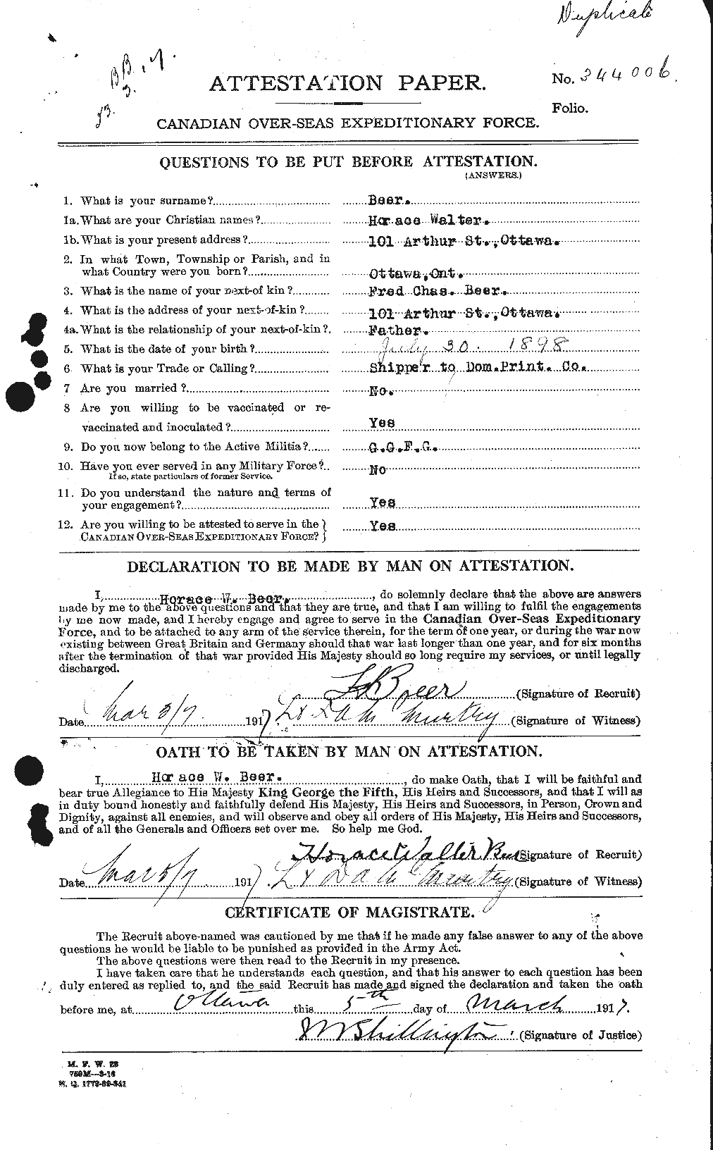 Personnel Records of the First World War - CEF 241551a