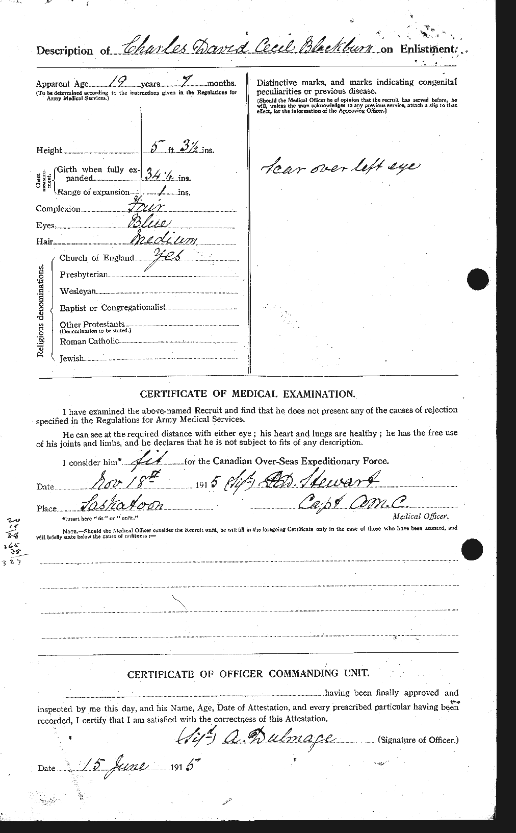 Dossiers du Personnel de la Première Guerre mondiale - CEC 246329b