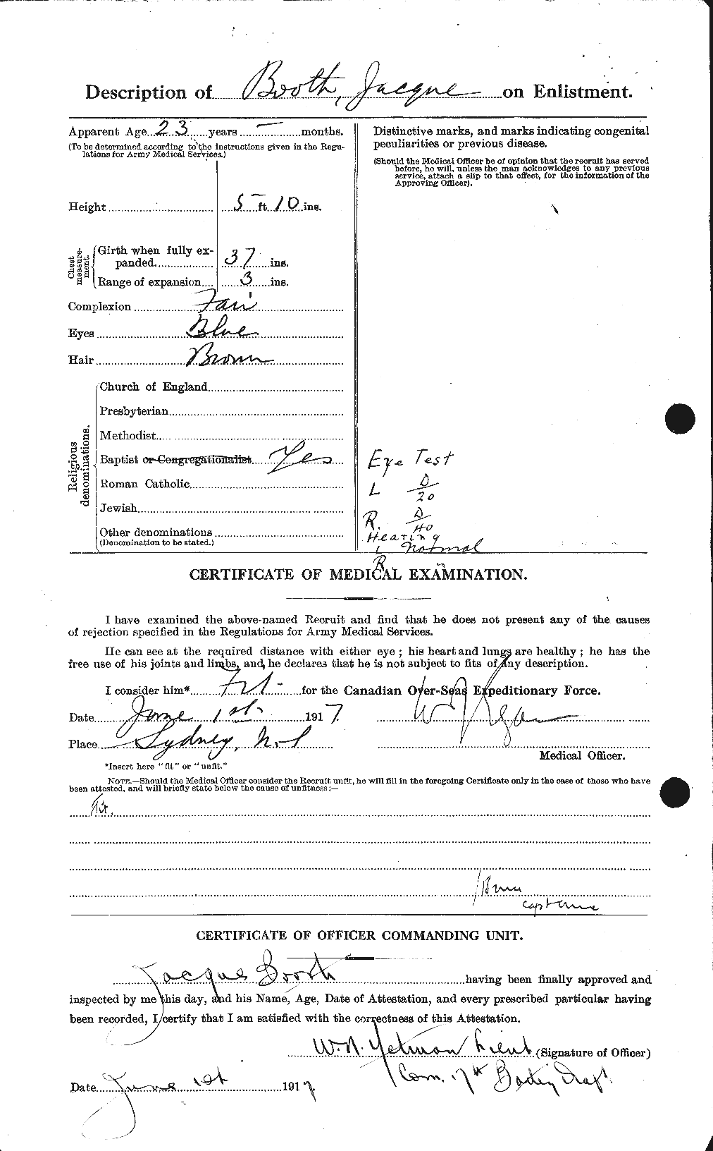 Personnel Records of the First World War - CEF 250898b