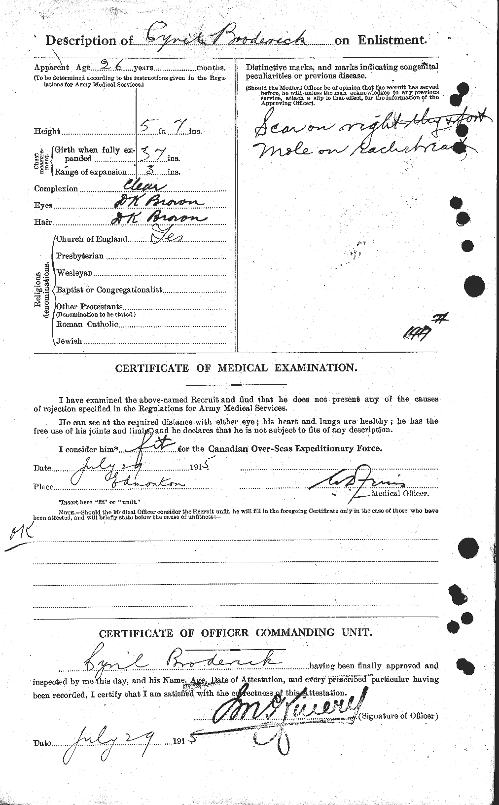 Personnel Records of the First World War - CEF 260967b