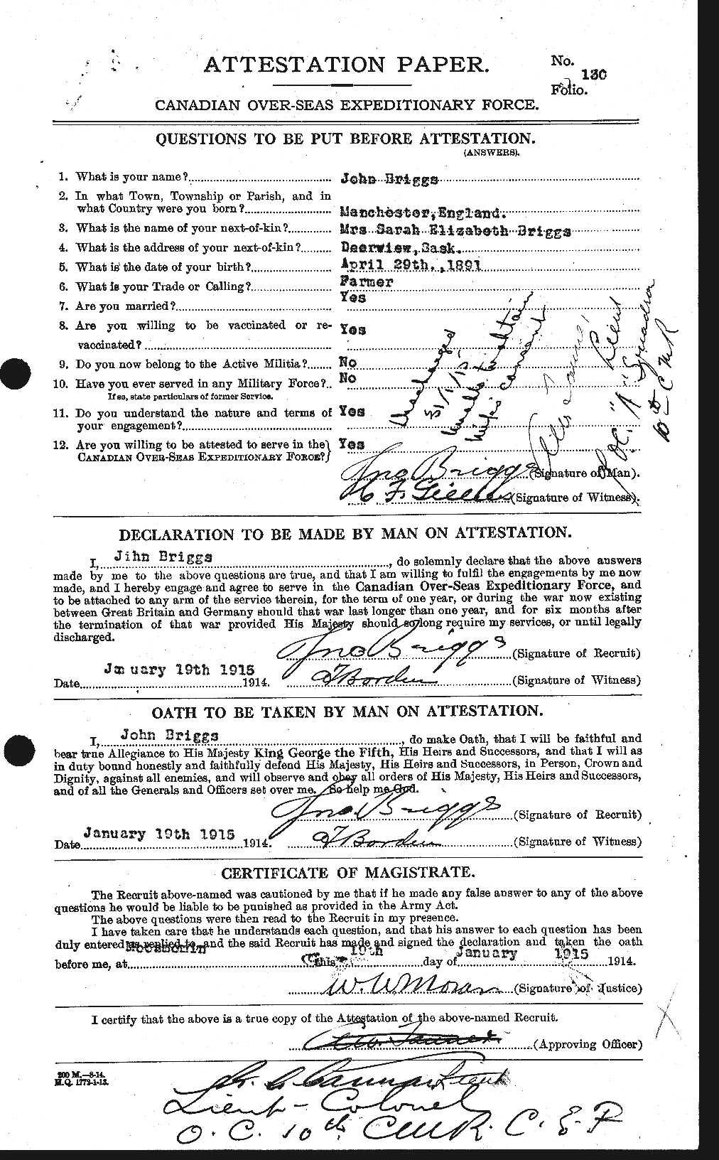 Personnel Records of the First World War - CEF 264047a