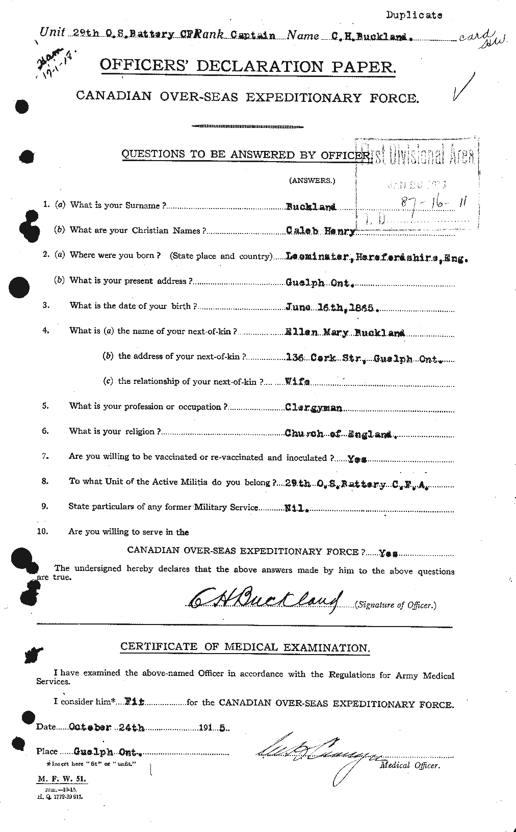 Personnel Records of the First World War - CEF 269483a