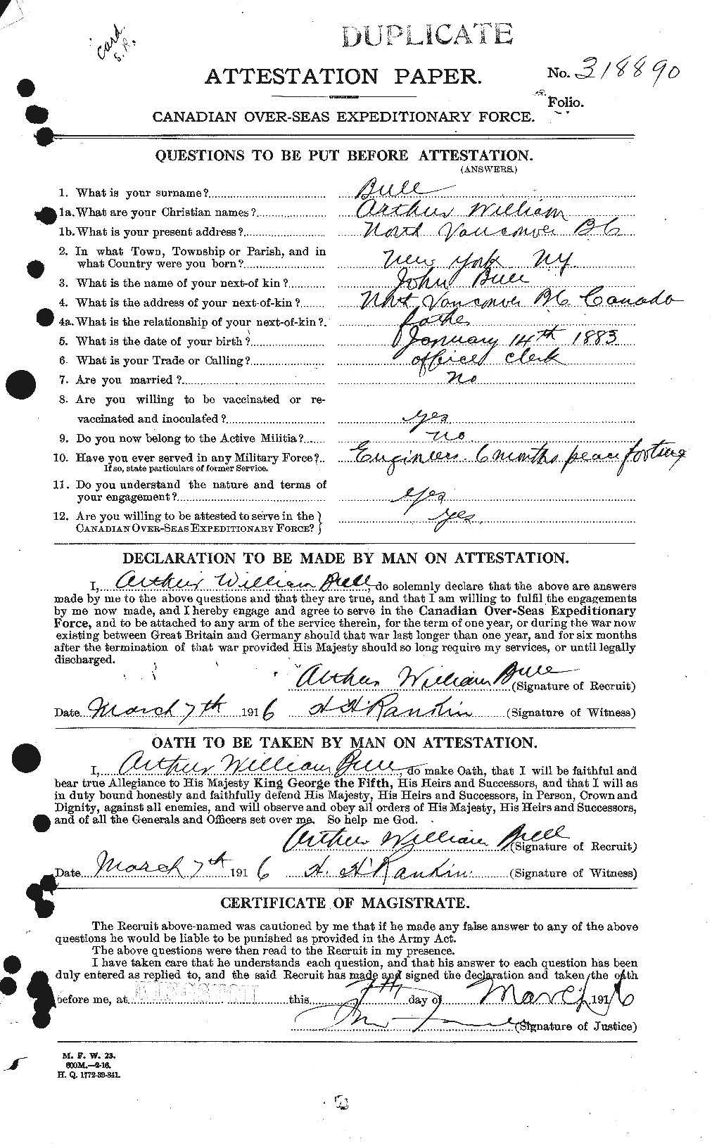 Personnel Records of the First World War - CEF 270659a