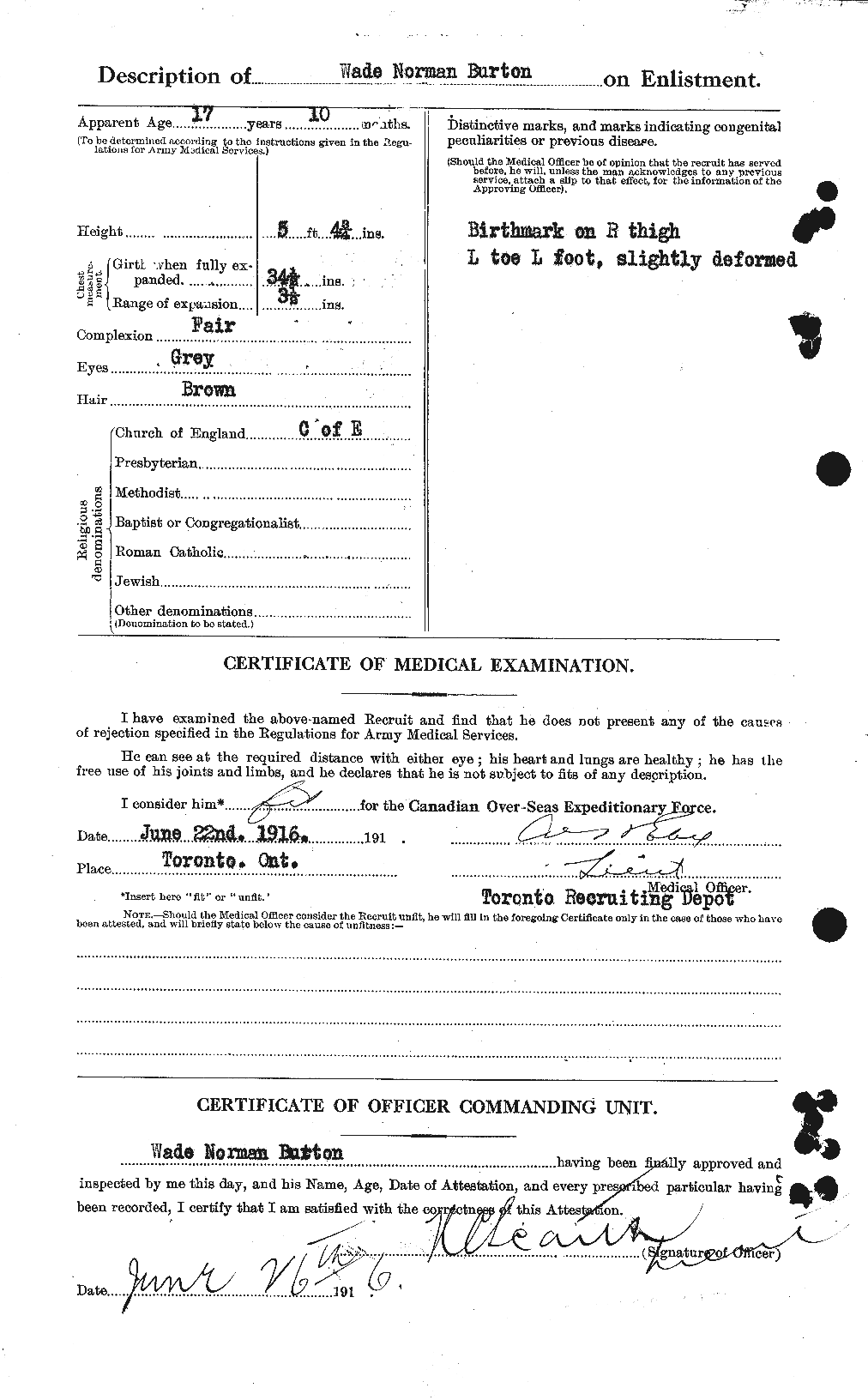 Personnel Records of the First World War - CEF 272731b