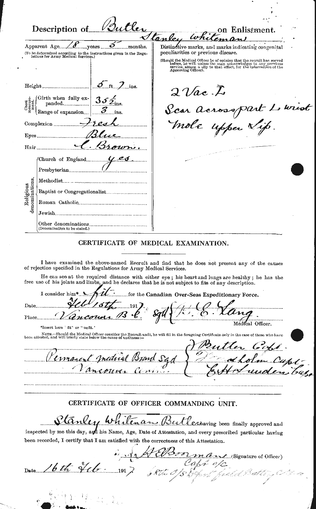 Personnel Records of the First World War - CEF 276132b