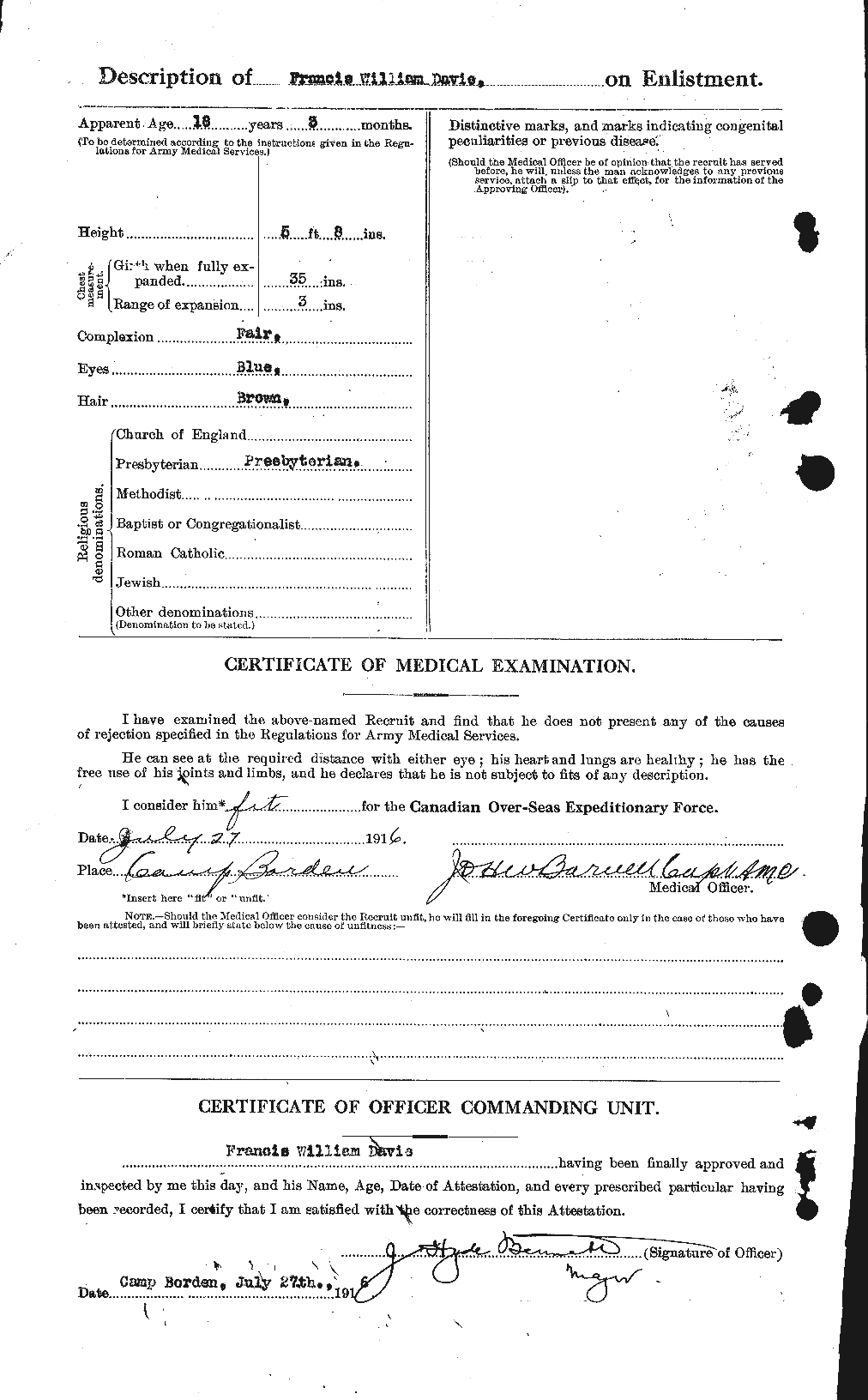 Personnel Records of the First World War - CEF 278821b