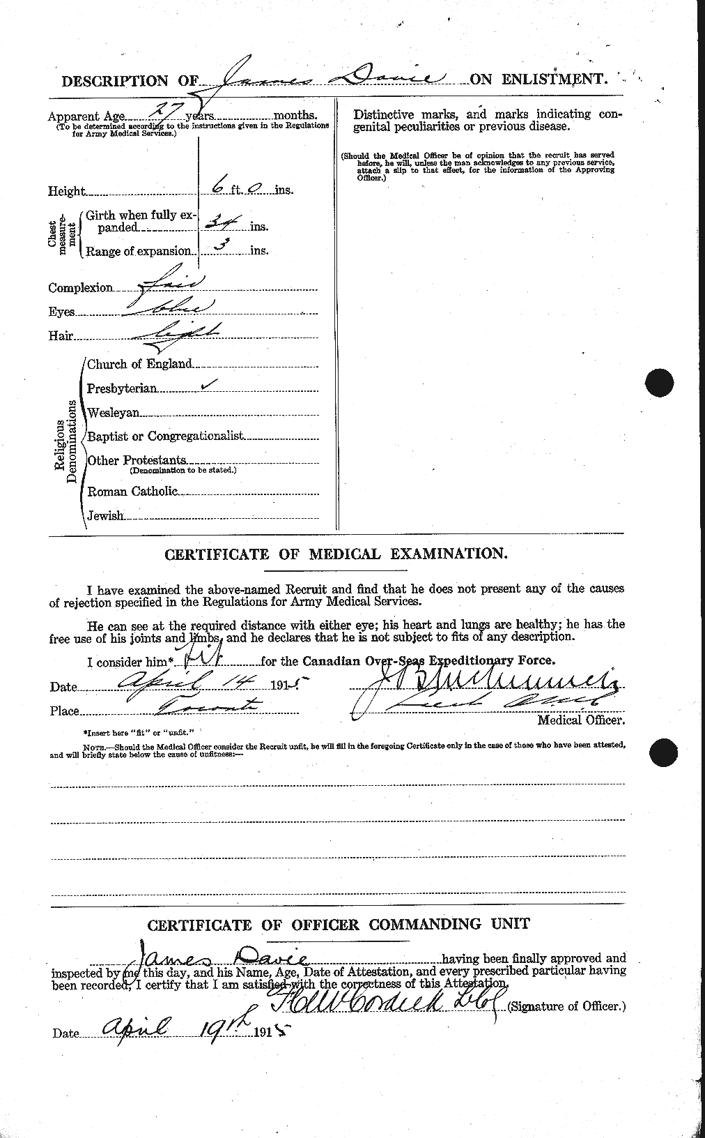 Personnel Records of the First World War - CEF 278829b