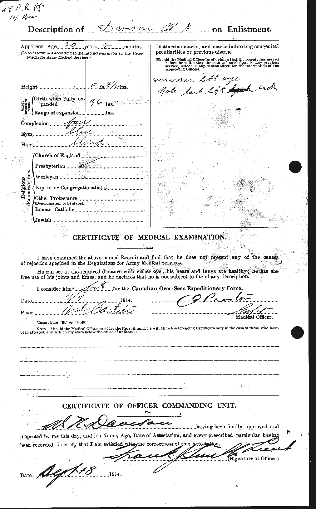 Personnel Records of the First World War - CEF 282510b