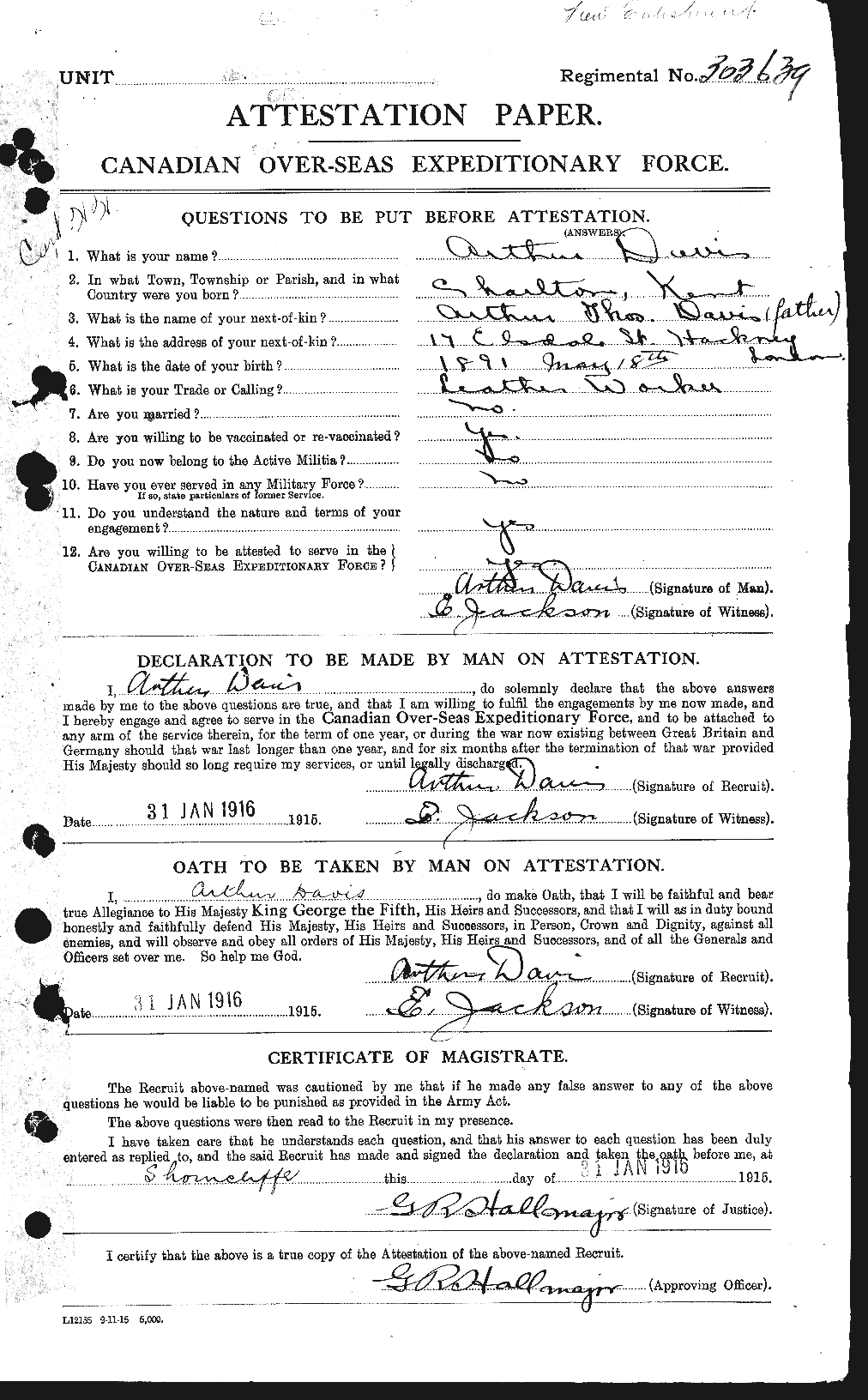 Personnel Records of the First World War - CEF 282665a