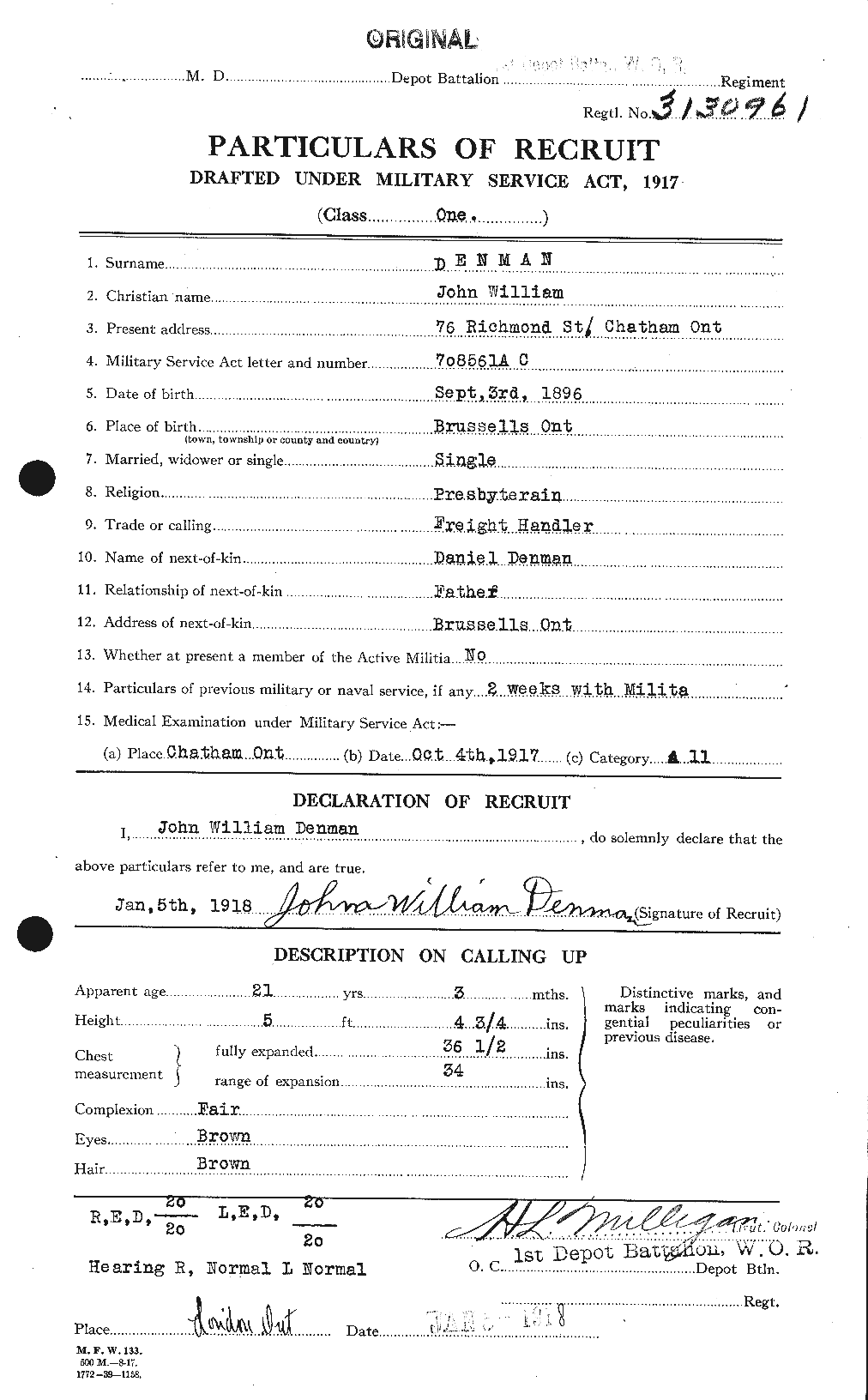 Personnel Records of the First World War - CEF 288128a