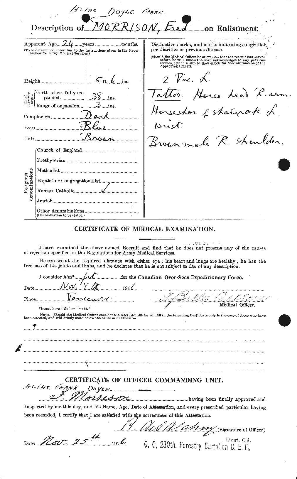 Personnel Records of the First World War - CEF 298485b