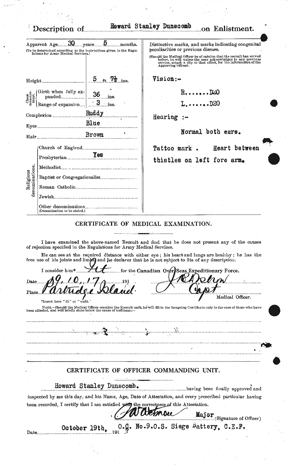 Dossiers du Personnel de la Première Guerre mondiale - CEC 304668b