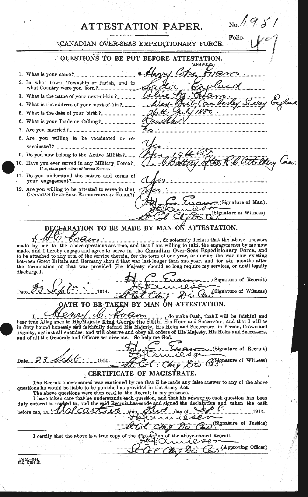 Personnel Records of the First World War - CEF 317713a
