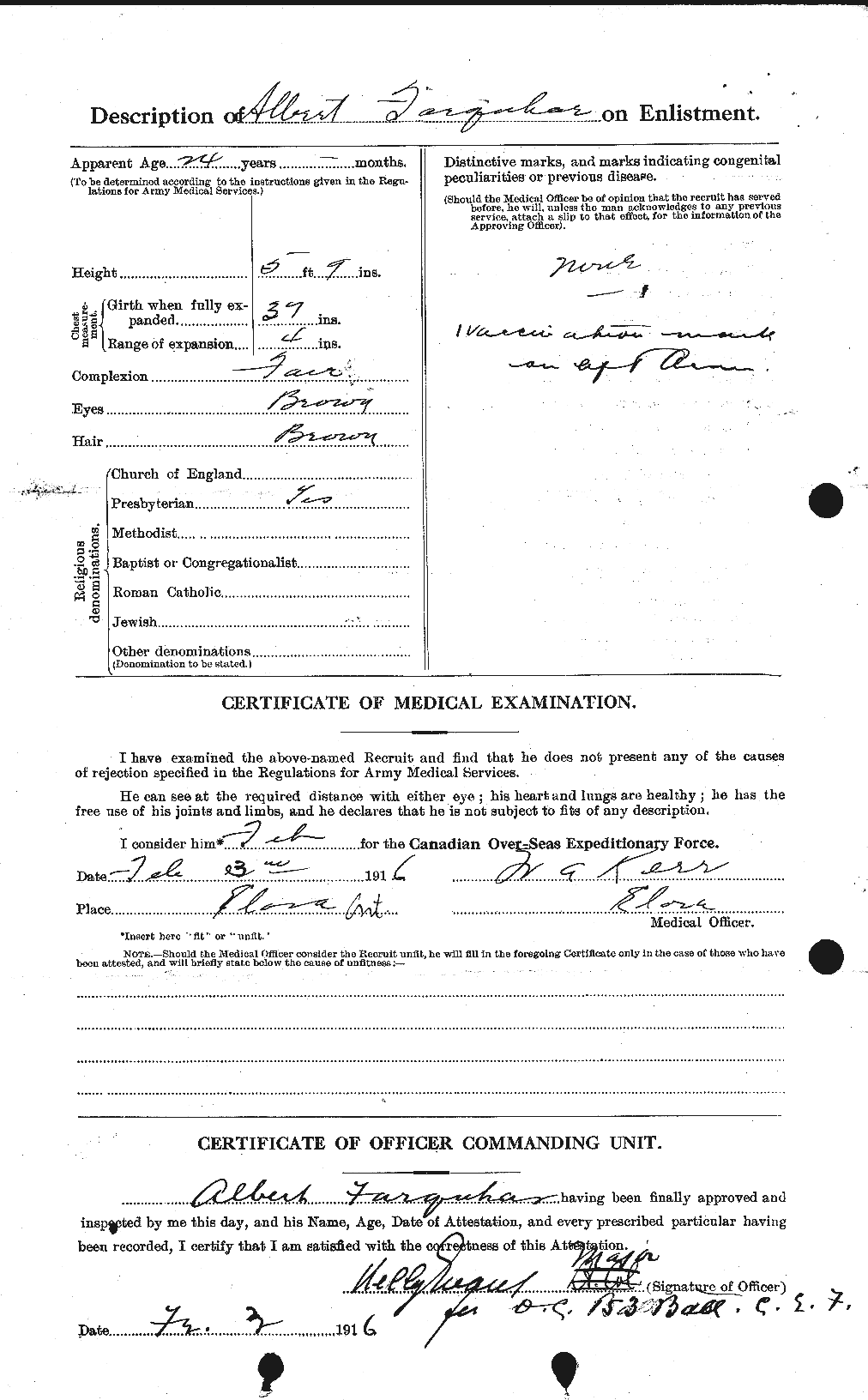 Dossiers du Personnel de la Première Guerre mondiale - CEC 318756b