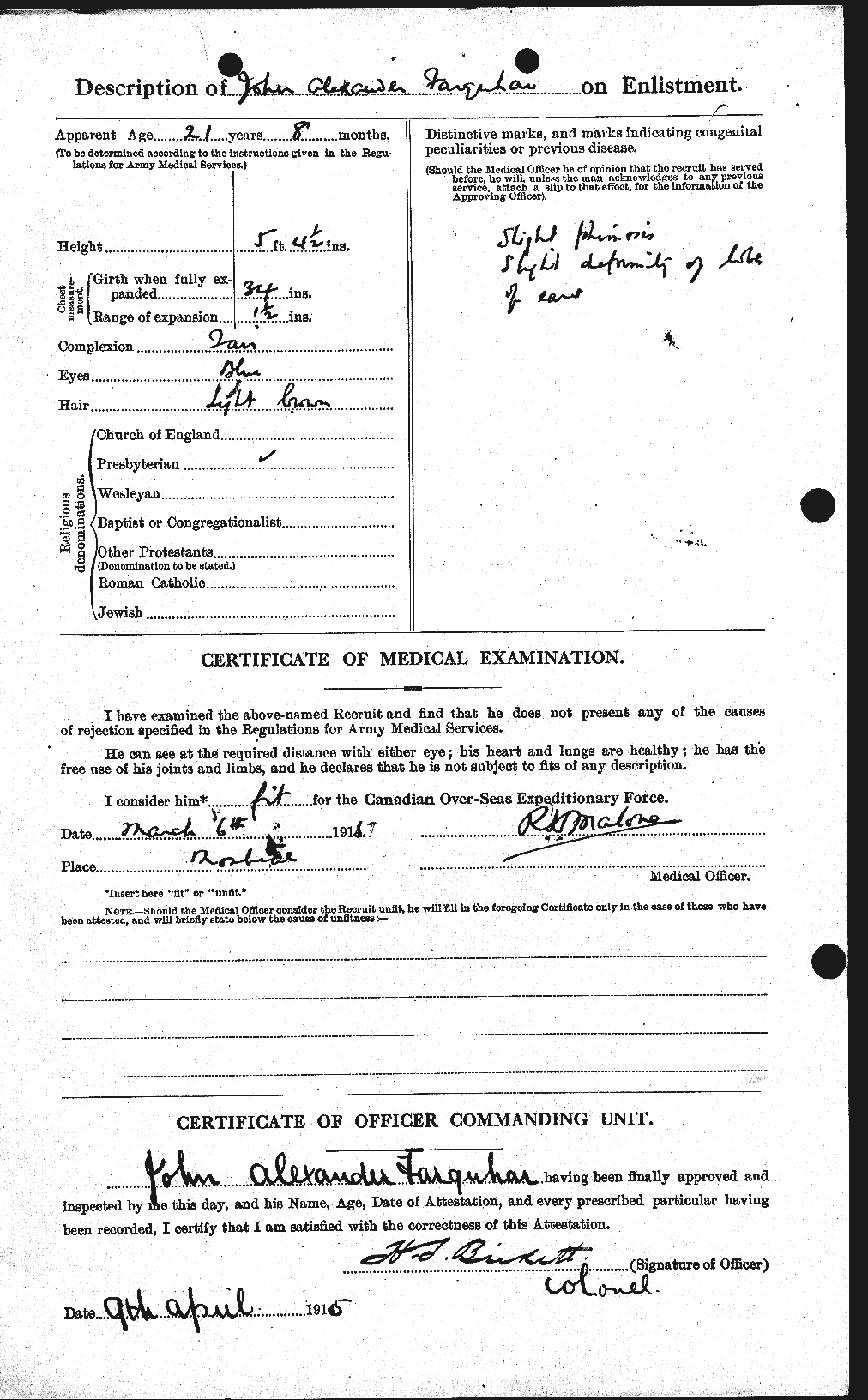 Dossiers du Personnel de la Première Guerre mondiale - CEC 318780b