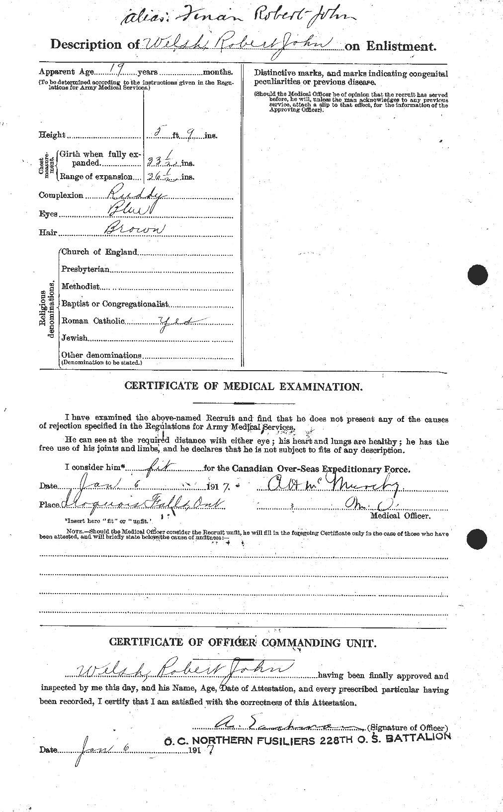 Dossiers du Personnel de la Première Guerre mondiale - CEC 320535b